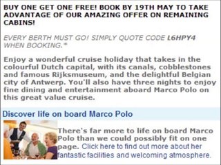 Newmarket Holidays - Amsterdam and Antwerp Break Cruise