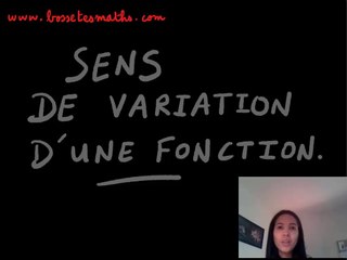 Sens de variation d'une fonction
