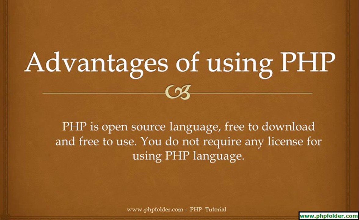 Advantages of using PHP Language