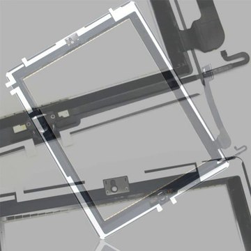 Hytparts.com-Replacement LCD Touch Display Digitizer Front Panel with Home Button Assembly For iPad 4 White