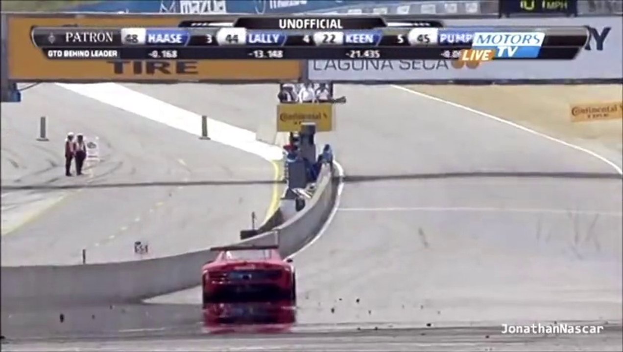Pumpelly out of fuel last lap USCC 2014 Laguna Seca