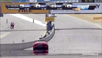 Pumpelly out of fuel last lap USCC 2014 Laguna Seca