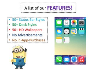 How to Customize iPhone Status Bar and Dock? Try GLAMOURIZE
