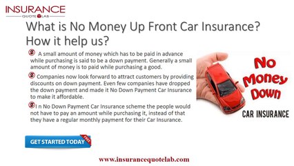 下载视频: Cheap Car Insurance with now down payment making affordable car insurance