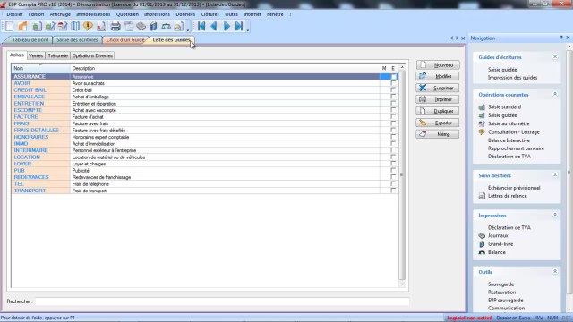 Tutoriel les guides d'écritures sur EBP Compta V18