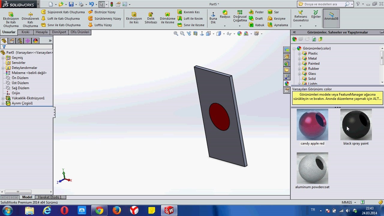 split line ( ayrım çizgisi ) solidworks