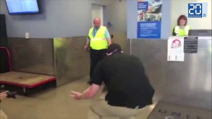 Emouvantes retrouvailles  entre un chien-renifleur et son dresseur