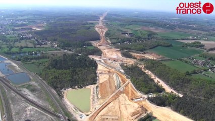 Vue aérienne de la ligne LGV