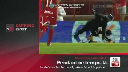 Zap'Sport : Beau tacle sur un policier en Argentine, des supporters refroidis au USA