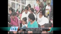Sepultan restos de niña que fue arrollada por transporte pirata en Villa El Salvador