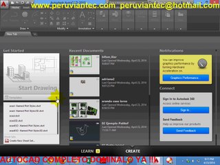 CURSO AUTOCAD 2015-01 Novedades de Autocad 2015 - Pantalla de Inicio