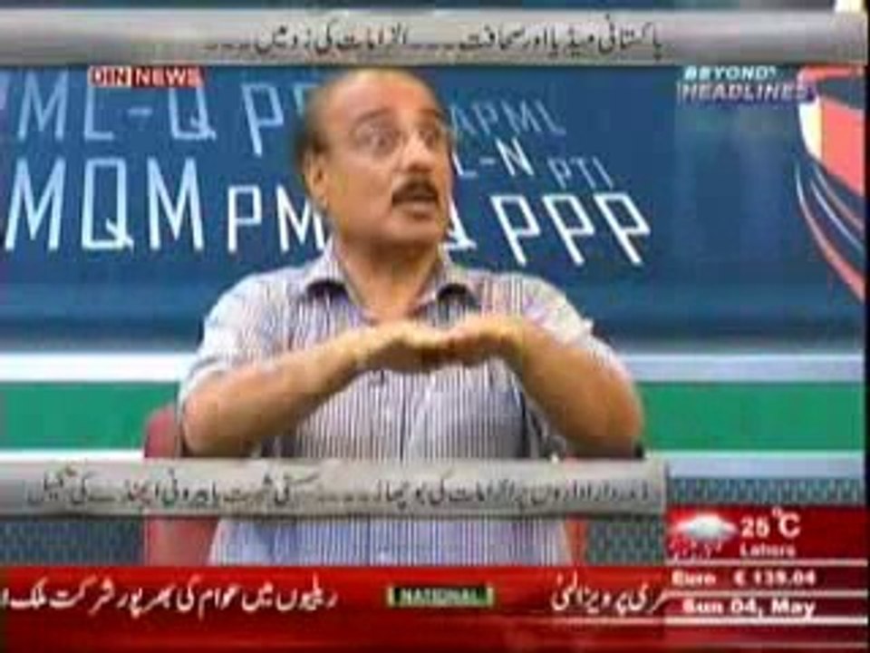 Beyond HeadLines (Azadi Sahafat Per Hamla ... Dost Aur Dushman Samne Aa Gaye) 4th May 2014