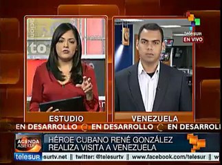 René González de los Cinco cubanos visita Venezuela