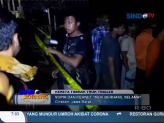 KA Bogowonto terguling Tabrak Trailer Mogok Hingga Terbelah Dua