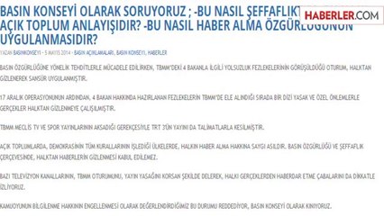 Basın Konseyi: Halktan Haberlerin Gizlenmesi Kabul Edilemez