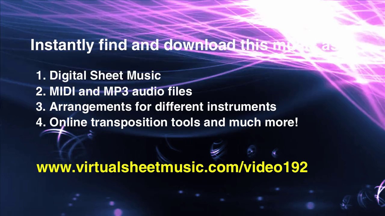 Johannes Brahms's Lullaby - Duet for Two Violins, sheet music - Video Score