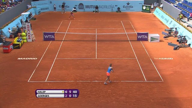 Halep asfalta Goerges - Madrid, 1° turno
