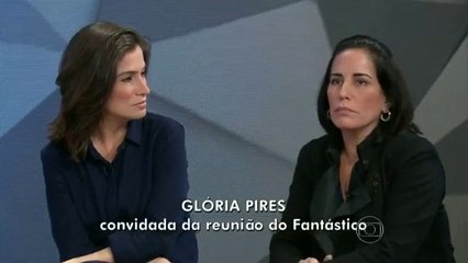 Gloria Pires participa de reunião de pauta do Fantástico