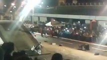 Terrible FMX crash : a speaker hit by a motorcycle!