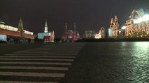 Military parade rehearsal held on Moscow's Red Square