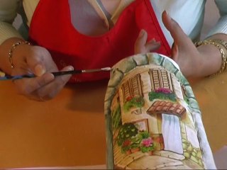 Realización de una teja con papel de arroz