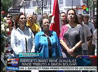 René González llegó a Venezuela y visitó el Cuartel de la Montaña