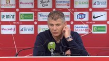 Réactions de Patrice Garande et Alex Dupont après Stade Brestois 29 - SM Caen (36e journée de Ligue 2).