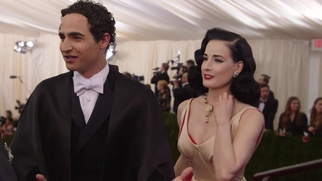 Zac Posen and Dita Von Teese at the 2014 Met Gala