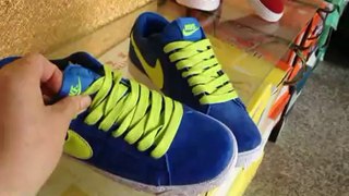 Blazer low Suede Vintage Mens BlueLime * sportsy.ru *