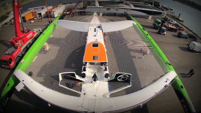 Sodebo voile - Thomas Coville : teaser naissance du trimaran Sodebo Ultim'