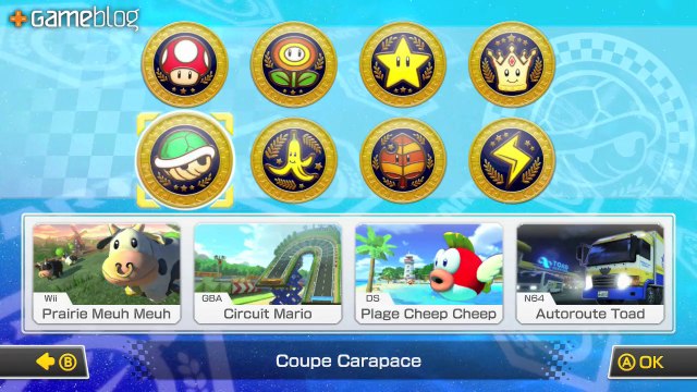 Mario Kart 8 menu contre la montre