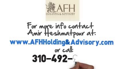 Amir Heshmatpour of AFH Holding & Advisory