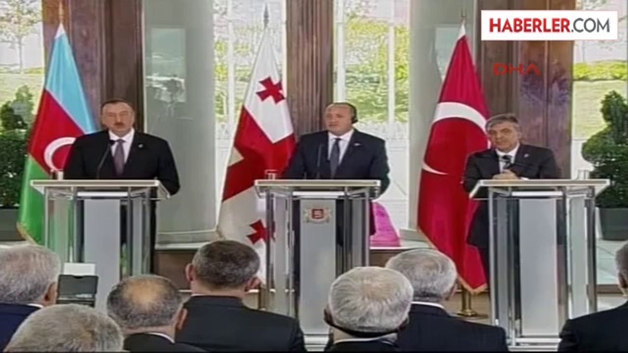 Cumhurbaşkanı Gül, Aliyev ve Margvelaşvili ile Ortak Basın Toplantısı Düzenledi