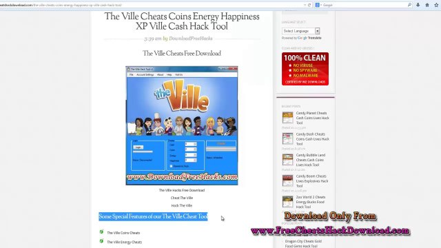 The Ville Cheats No Survey Download (2014 Updated)