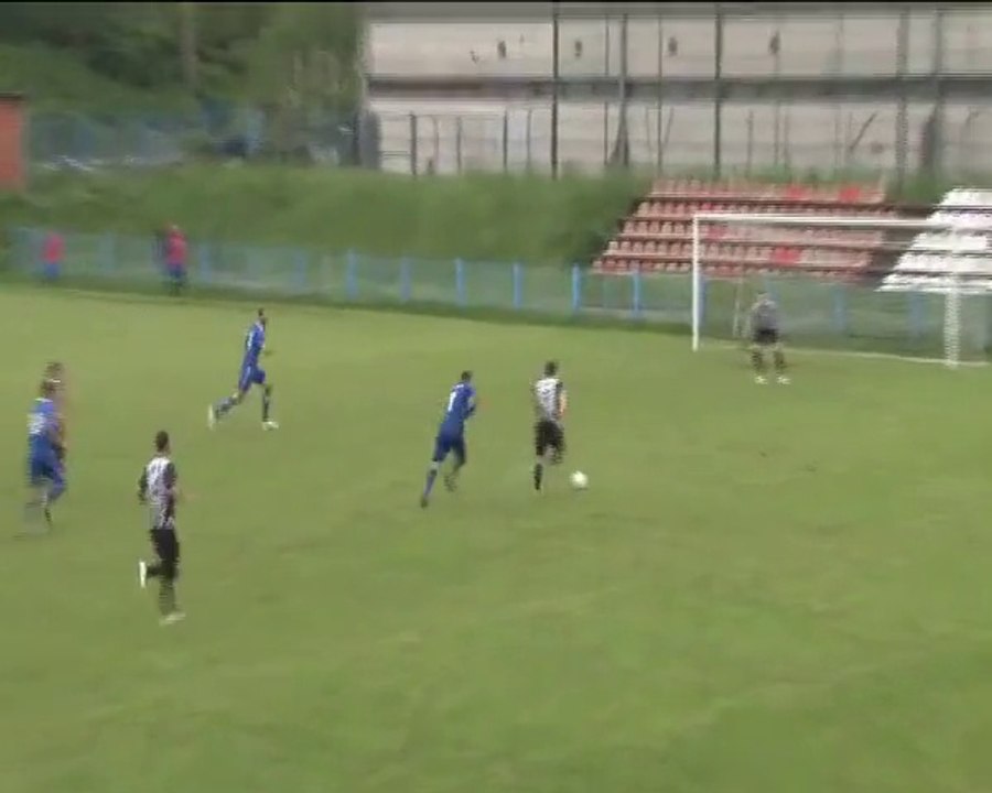 Referee blows HT whistle a second before a goal!