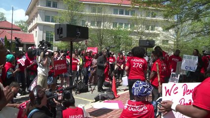 Protest outside Nigerian Embassy in US over missing girls