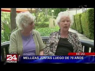 Estados Unidos: mellizas separadas al nacer se reunieron tras 78 años