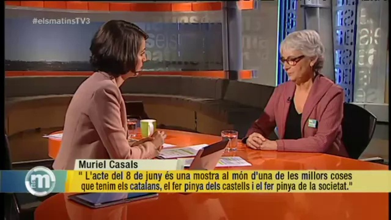 TV3 - Els Matins - Muriel Casals: "Com que no poden relegar el català a través de la llei, ho fan