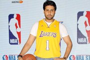 Abhishek flaunts his basketball moves