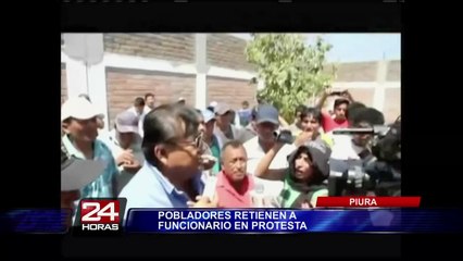 Piura: pobladores retienen a funcionario durante protestas por falta de agua