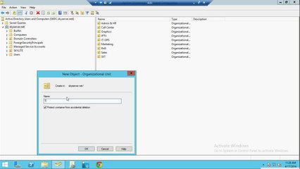 How to make organizational unit And make user in domain