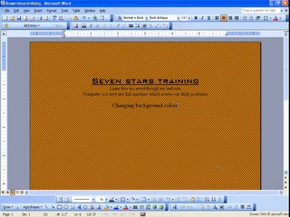 Changing background colors - Microsoft Word