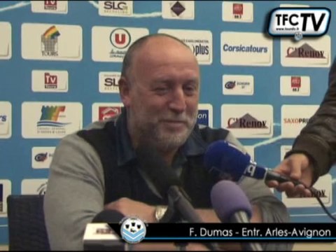Tours FC - Arles-Avignon Tours a fait un très bon match (F. Dumas)