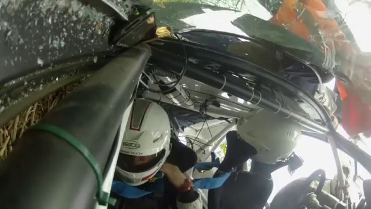 Crash au rallye de Wallonie en 2014