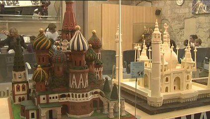 Chocolate para representar las maravillas del mundo