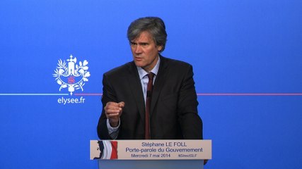 Point de presse de Stéphane Le Foll, porte-parole du Gouvernement le 7 mai 2014