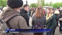 Russian opposition supporters rally against Putin