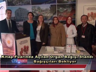 Çarşamba Kitap Fuarında,Organ Bağışı Standı