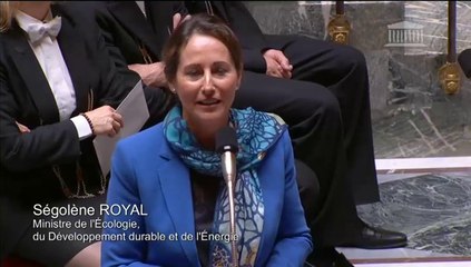 Ségolène Royal répond à la QAG d'Eva Sas au sujet de la taxe poids lourds