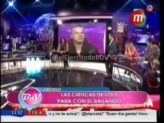Las críticas de Loly contra Tinelli y el Bailando